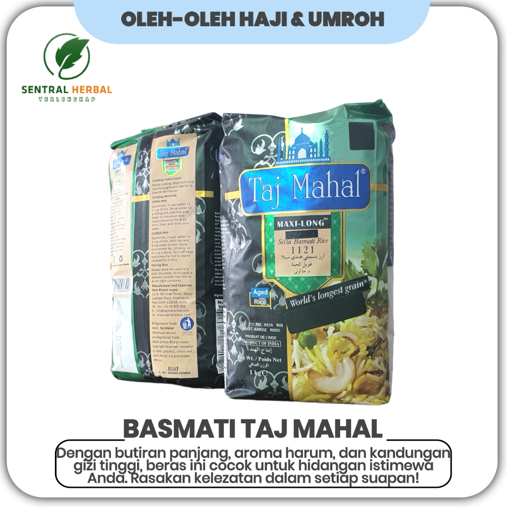 

Beras Basmati Premium Taj Mahal Maxi Long Sella Rice Isi 1 Kg