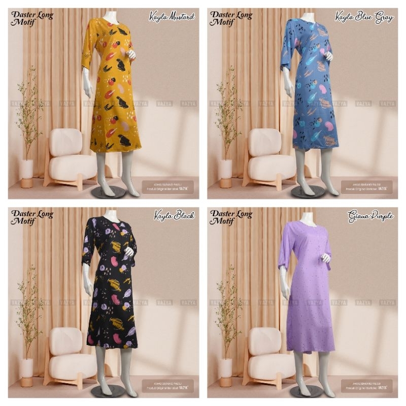 Daster Busui Long Rayon Motif Katalog 3 Dress Rayon Viscosa Import