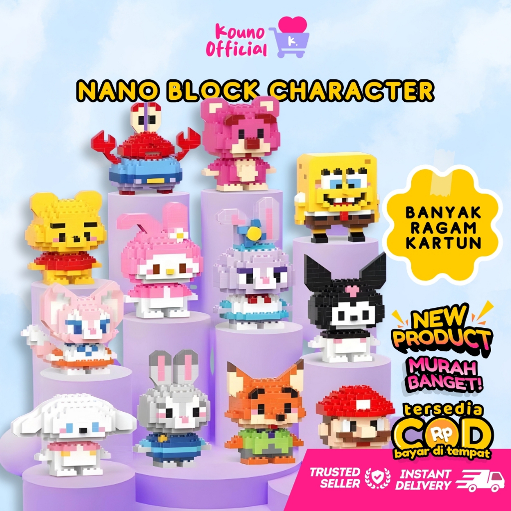 Mainan Lego Nano Block Mini Bricks Karakter | DIY Toys | Murah dan Edukatif