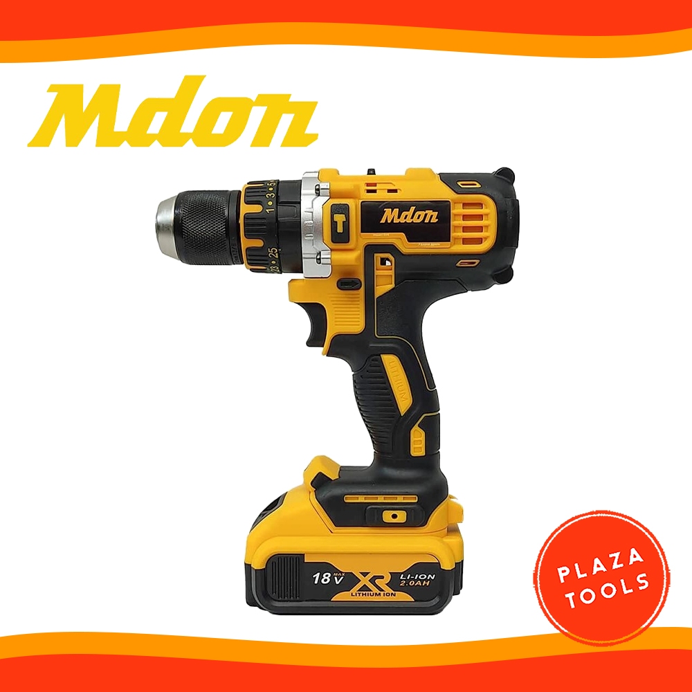 ORIGINAL MESIN BOR BETON BATERAI MDON 18TS CORDLESS DRILL IMPACT 18V