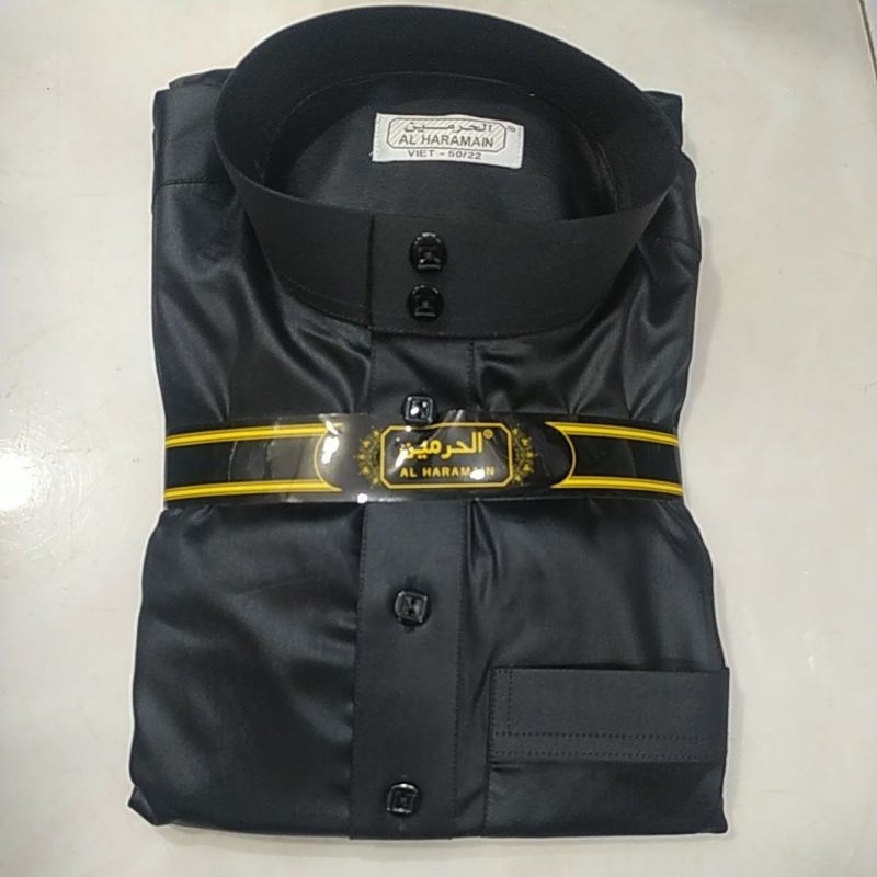 GAMIS JUBAH HARAMAIN HITAM / GAMIS HITAM HARAMAIN / GAMIS JUBAH SAUDI HITAM