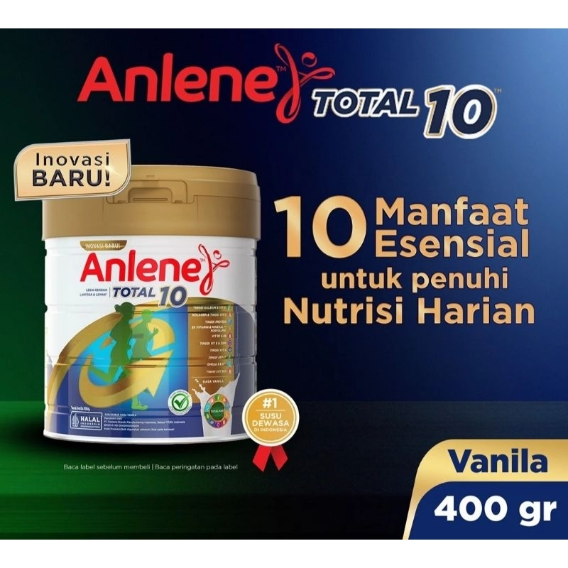 

ANLENE TOTAL 10 SUSU BUBUK RASA VANILLA TIN 400 GRAM