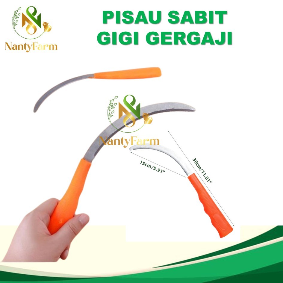 Pisau Sabit Gergaji Kecil Gagang Plastik Penghilang Rumput Baja