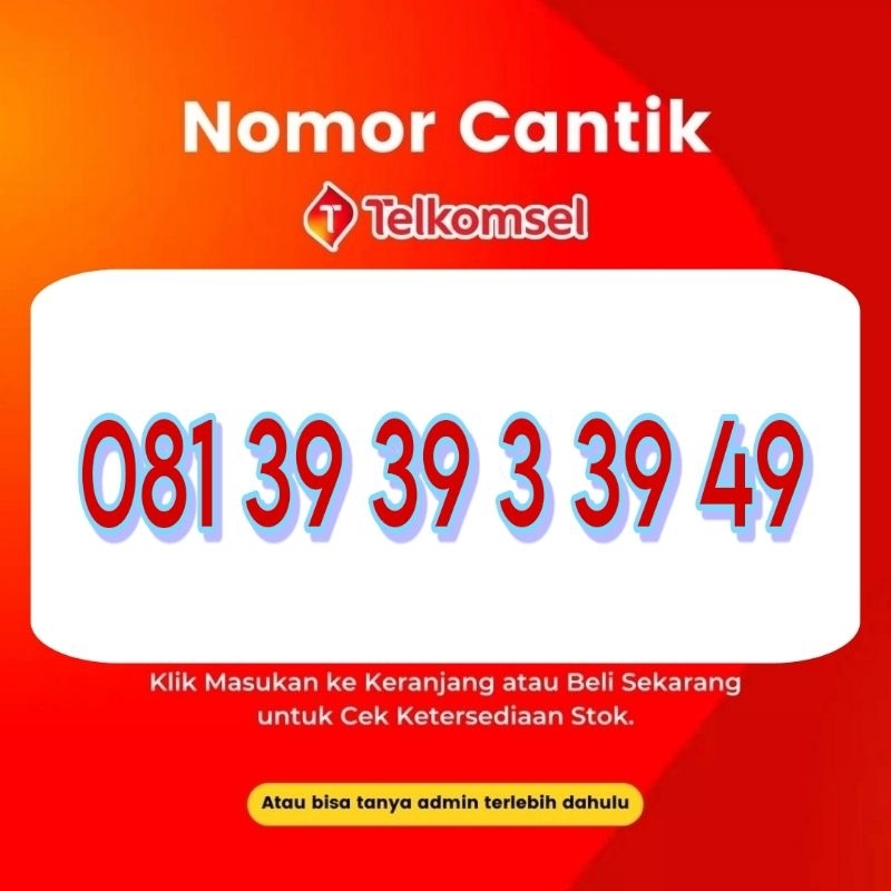 Kartu Perdana Telkomsell nomer Istimewa