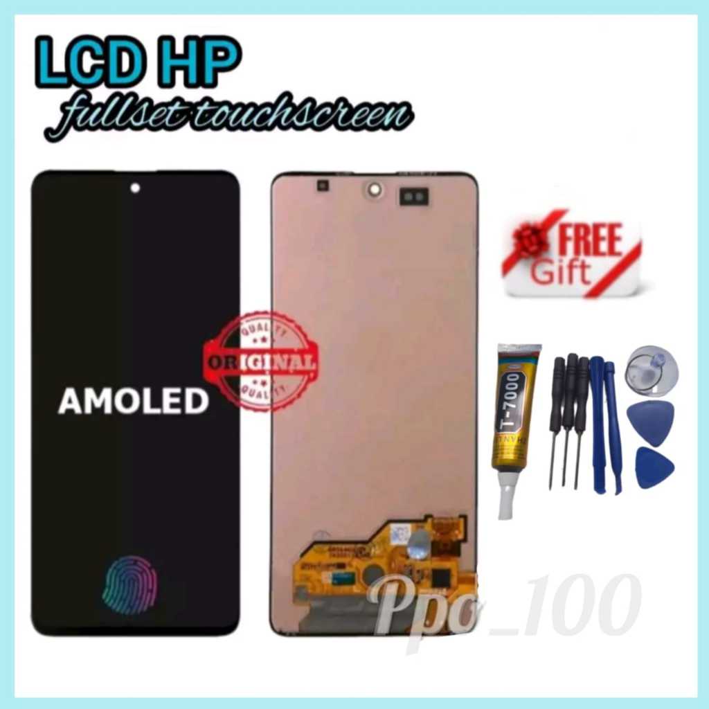FREE GIF (ORIGINAL) LCD SAMSUNG GALAXY A51 / A515 AMOLED LAYAR FULL /A515F/M317/M31S FINGERPRINT FUL