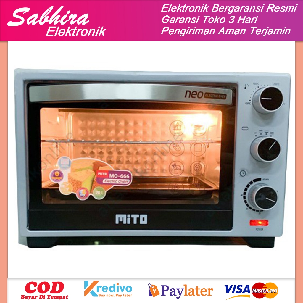 Oven listrik MITO Elektrik 20 Liter Neo MO-666 murah viral di tiktok