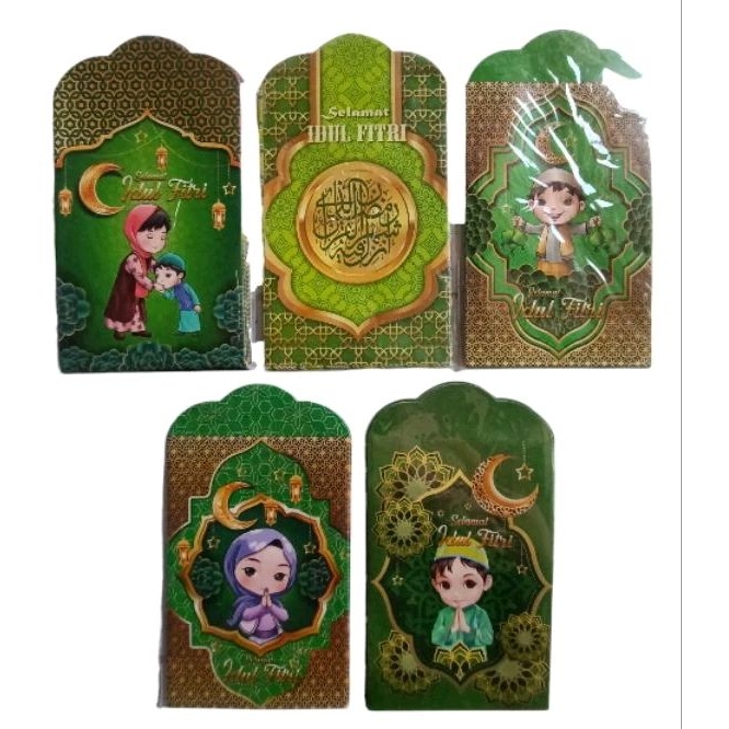 

Amplop lebaran/ amplop hijau / Amplop lebaran idul Fitri / amplop motif