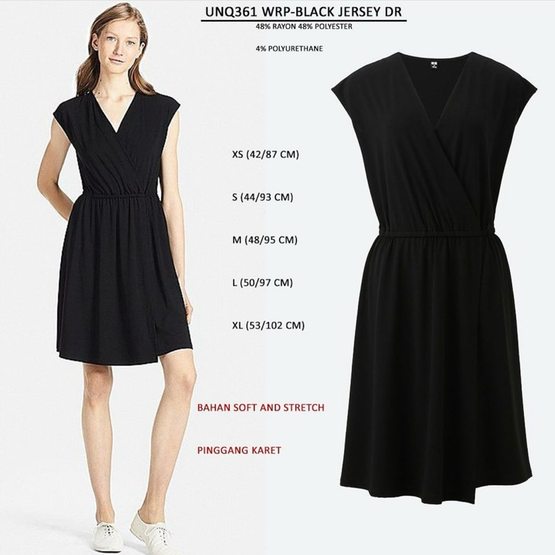 Midi Wrap Sleeveless Dress (Jersey Wrap Front) brand UNIQLO Original