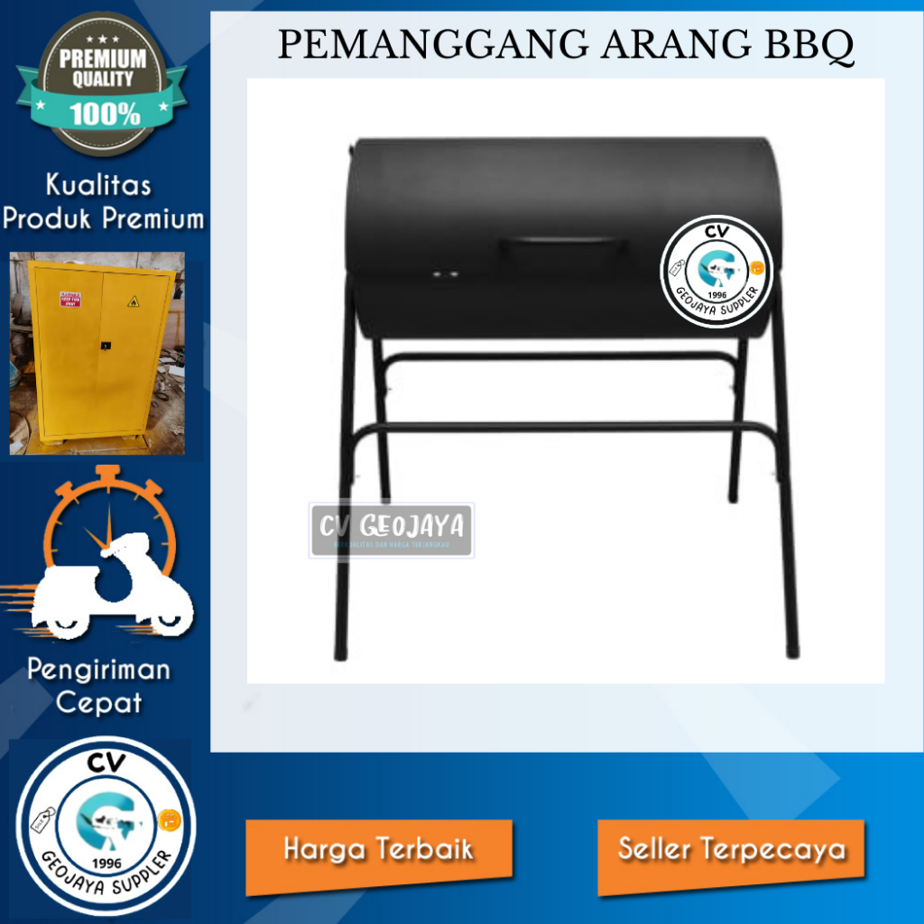 PEMANGGANG ARANG BBQ SQUARE GRILL  - BBQ Grill Outdoor Terbaik Kokoh, Praktis