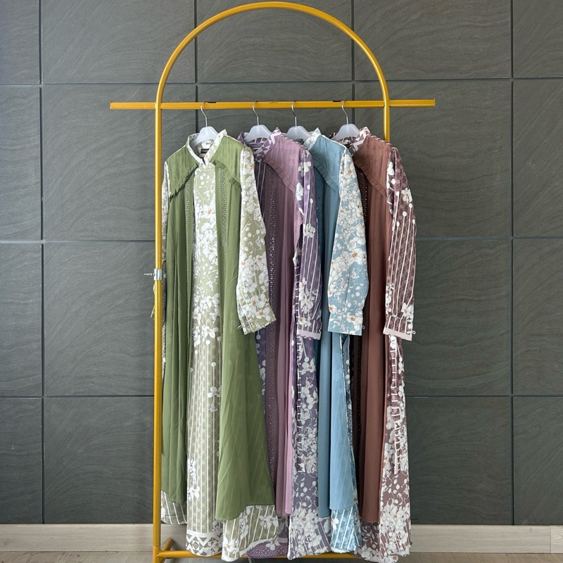 KHALIAMUSLIMWEAR - Lovina Dress Gamis DiorSilk mix Ceruty Babydoll Premium