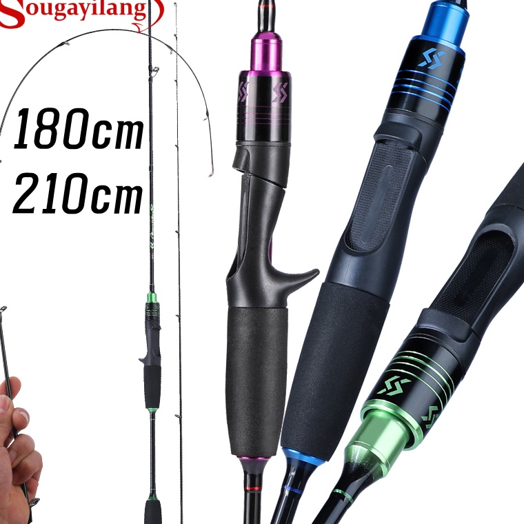 TEE596 Penjualan TerbaikCOD Sougayilang Joran Pancing 18m 21m CastingSpinning Carbon Fiber 2 Section