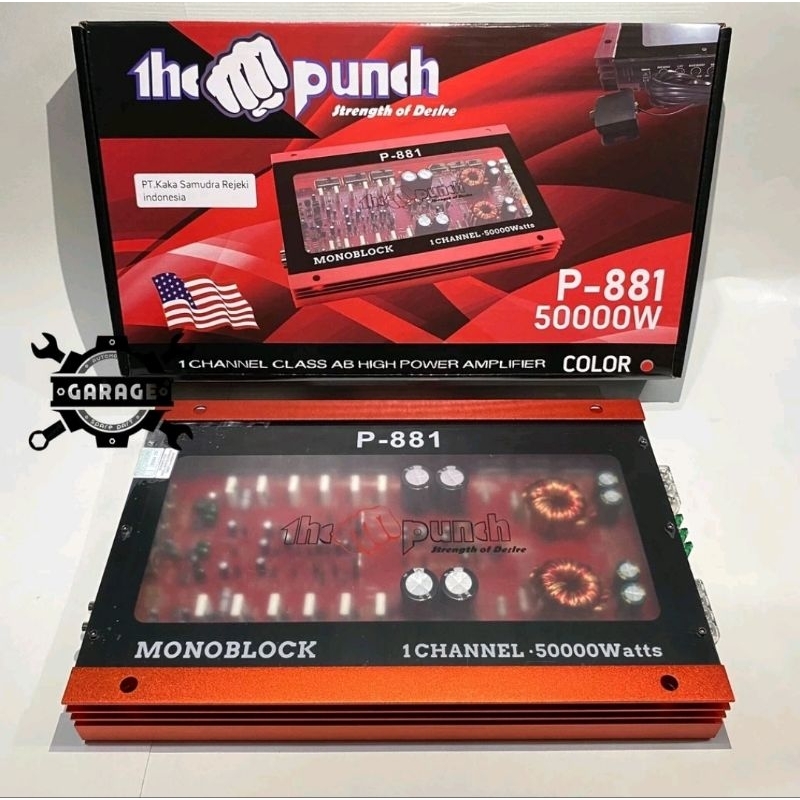 power amplifier monoblock mobil 1 channel the punch p881 best quality promo