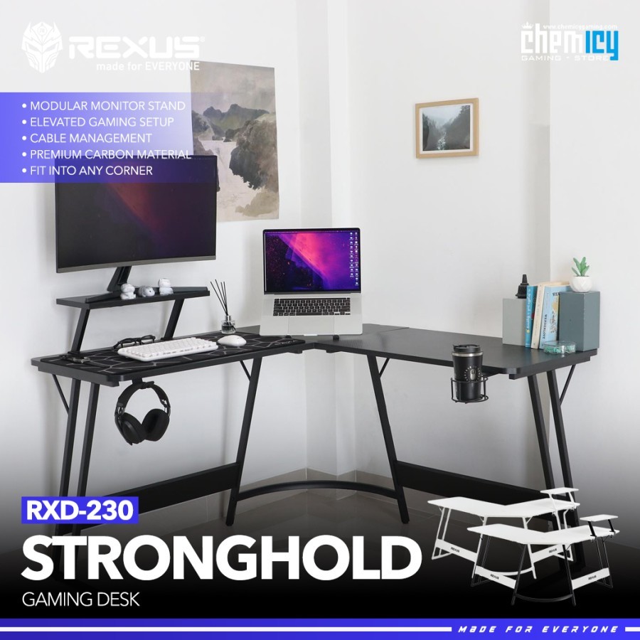 Rexus Stronghold RXD230 / RXD-230 Gaming Desk / Meja Komputer