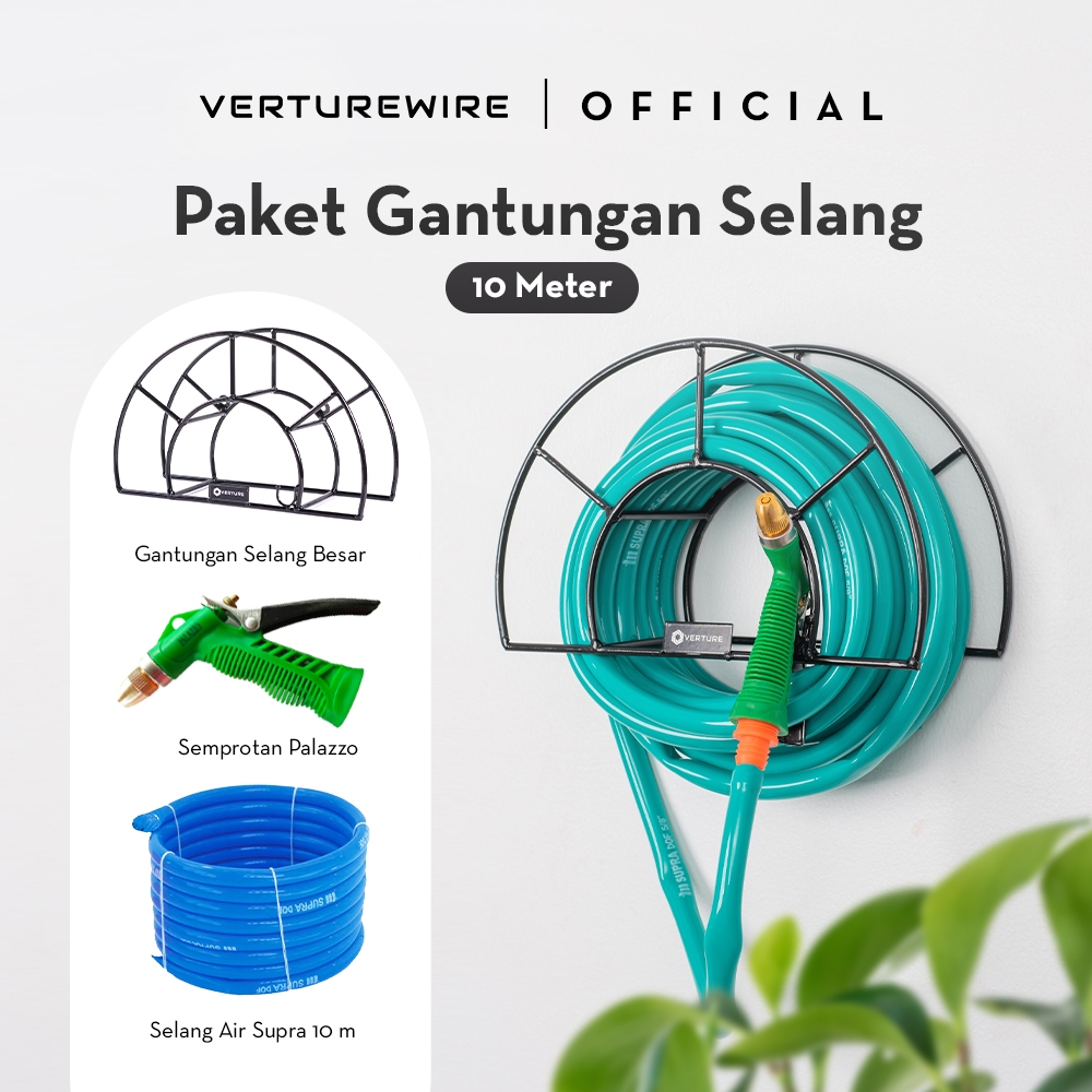 Verturewire Paket Gantungan Selang Air Besar / Paket Gantungan Selang Taman