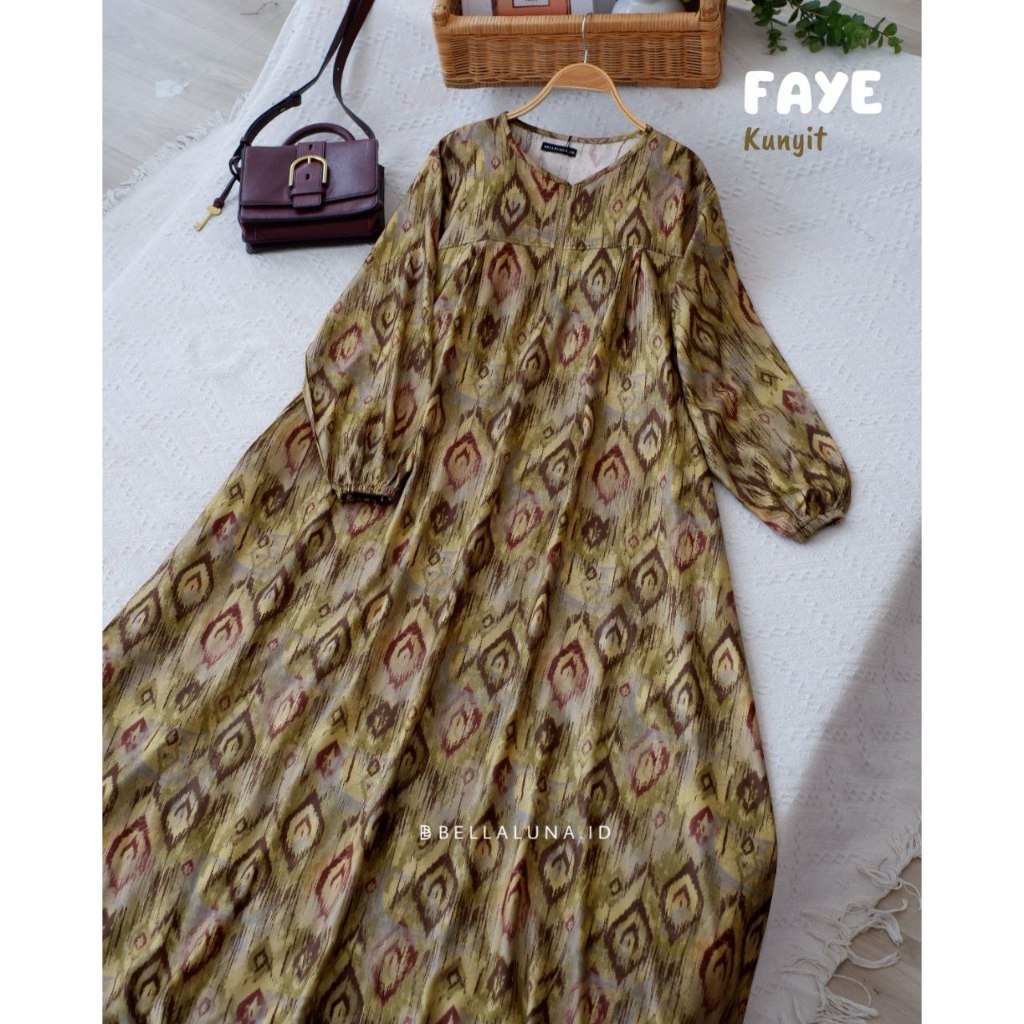 Home Dress Sugarbelle - Faye "Kunyit" By Bellaluna.id