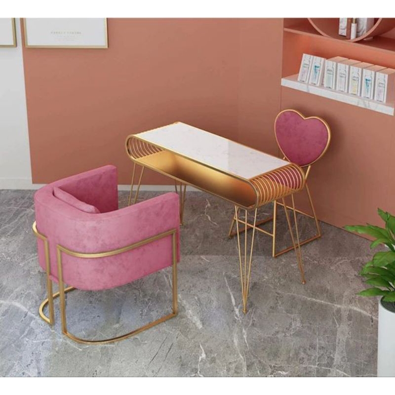 Satu set Meja Kursi Nail Art custom