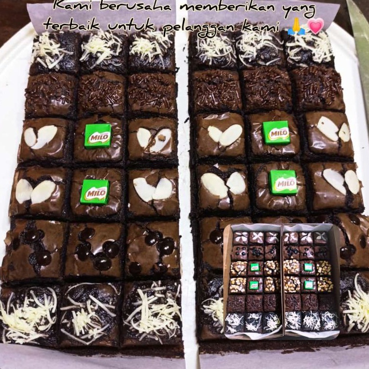 

JJP866 TERBARU fudgy brownies dark chocolate 18 bitespcs fresh berkualitas