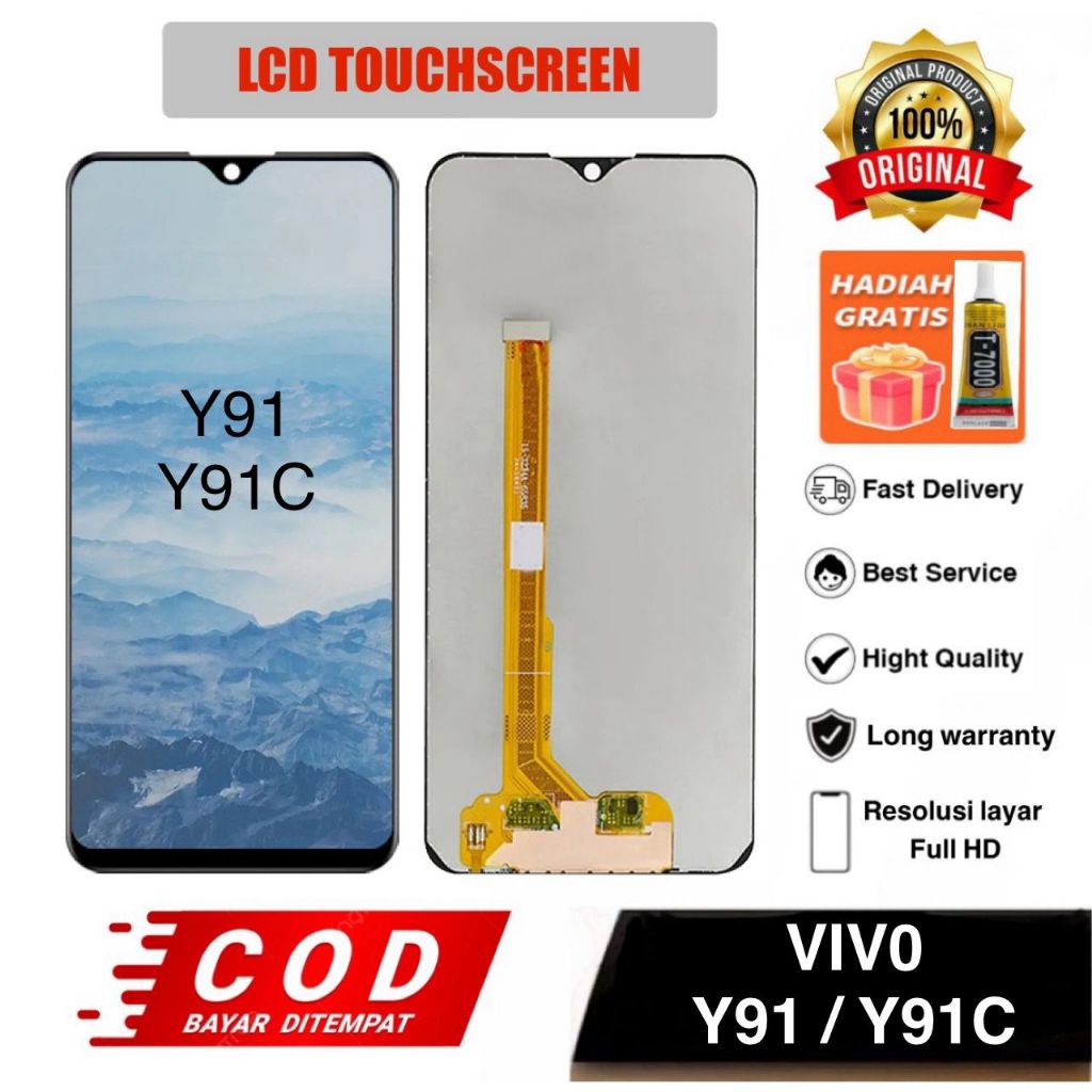 LCD TOUCHSCREEN  VIVO Y91/Y91C FULLSET ORIGINAL + LEM