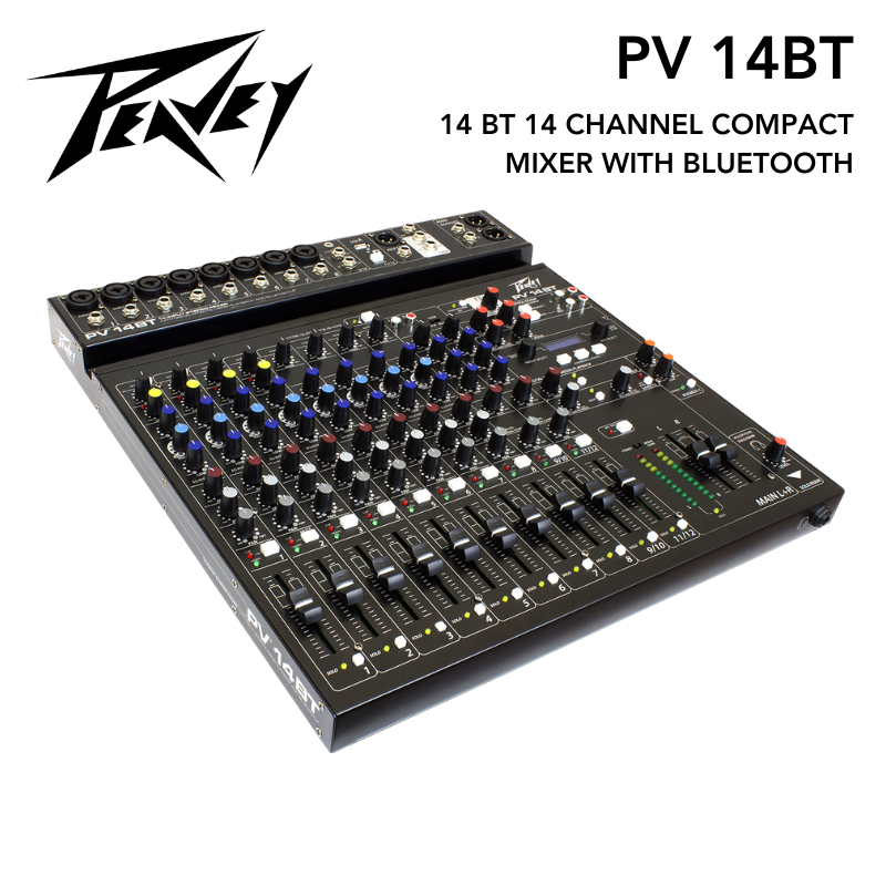 Mixer Console Peavey PV 14BT PV-14BT 14CH COMPACT MIXER WITH BLUETOOTH
