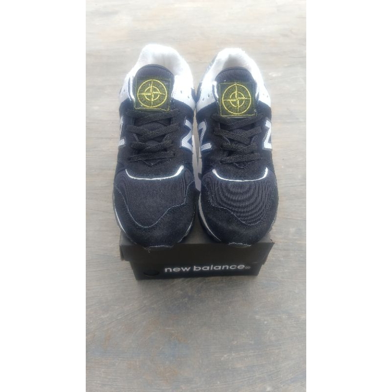 Sepatu Sneakers Pria NB574 Stone Island X Legacy Black White terbaru