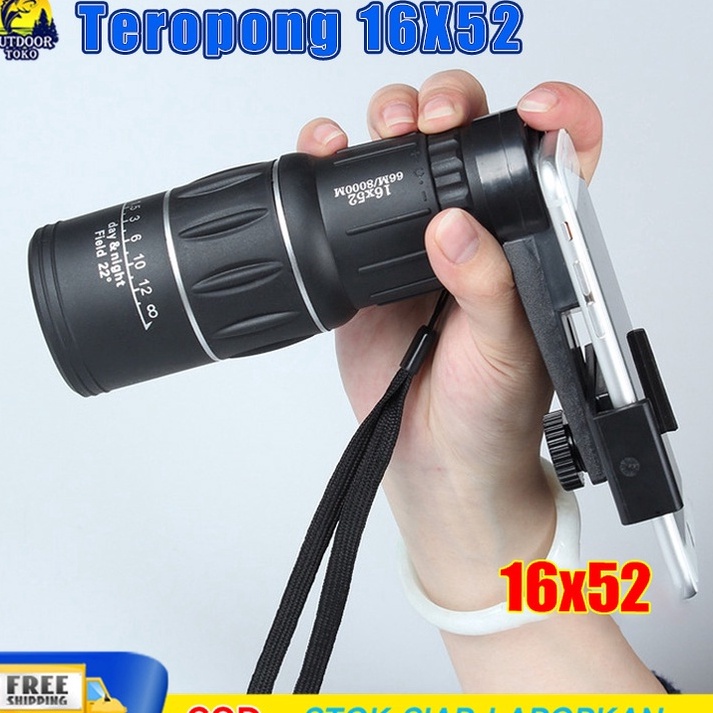 kf Teropong Tele Untuk HP Zoom 16x Jarak Jauh Universal semua jenis HP Monokular Nonton Bola stadion