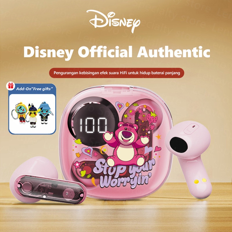 	 Disney XD09 Headset Bluetooth Nirkabel TWS Earphone Lucu 100% Ori Mini Wireless HIFI Musik Dengan Mikrofon untuk Android IOS	