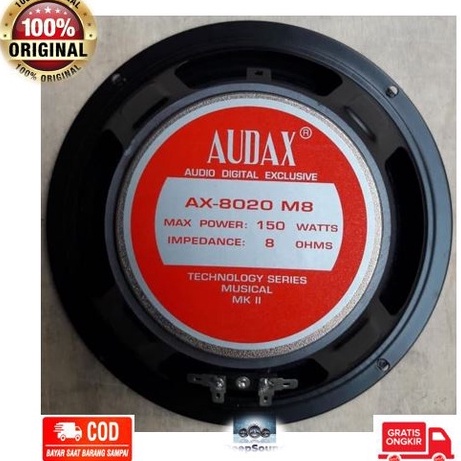 KG AUDAX Speaker 8 Inch Daya 15 Watt AX 82 Full Range ASLI