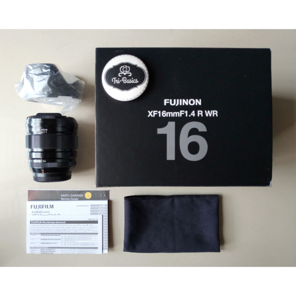 Lensa Fujinon XF 16mm 16 mm f1.4 f1.4 R WR Lens Mulus Fuji Fujifilm