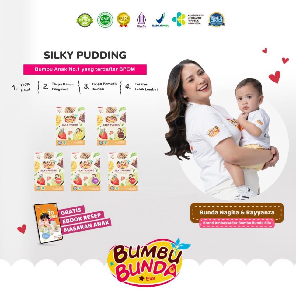 RQW714 GROSIR MURAH Bumbu Bunda Elia Silky Pudding Anak  Snack MPASI  Silky Puding  Snack Bayi  Snac