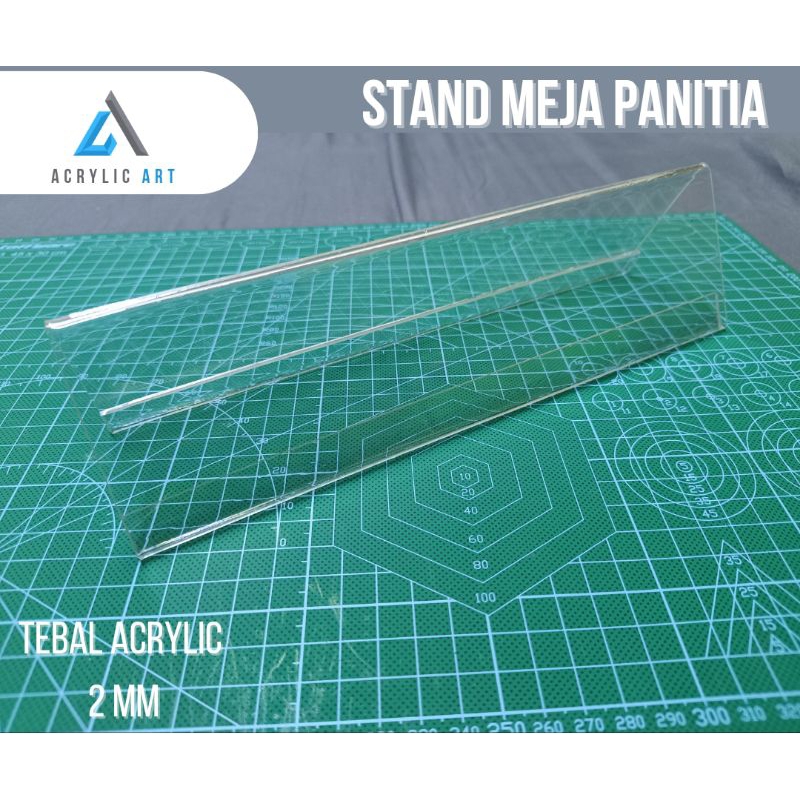 

Stand Nama Meja / Meja panitia akrilik bening 2 mm