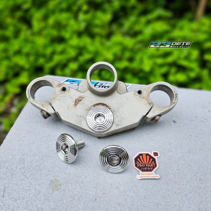 ring manisan baut komstir T segitiga atas stainless stenlis universal Ninja vixion RX king dll baut 