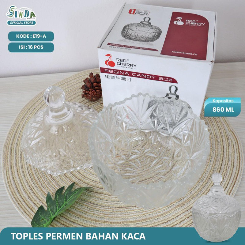 toples kaca Red cherry 860 ml