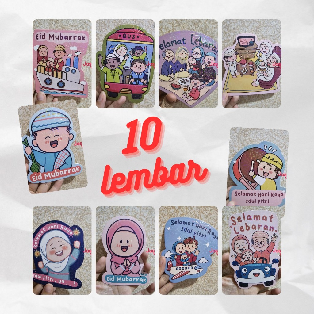 

10 pcs Amplop Lebaran Idul Fitri 3D gambar gemoy lucu dan unik