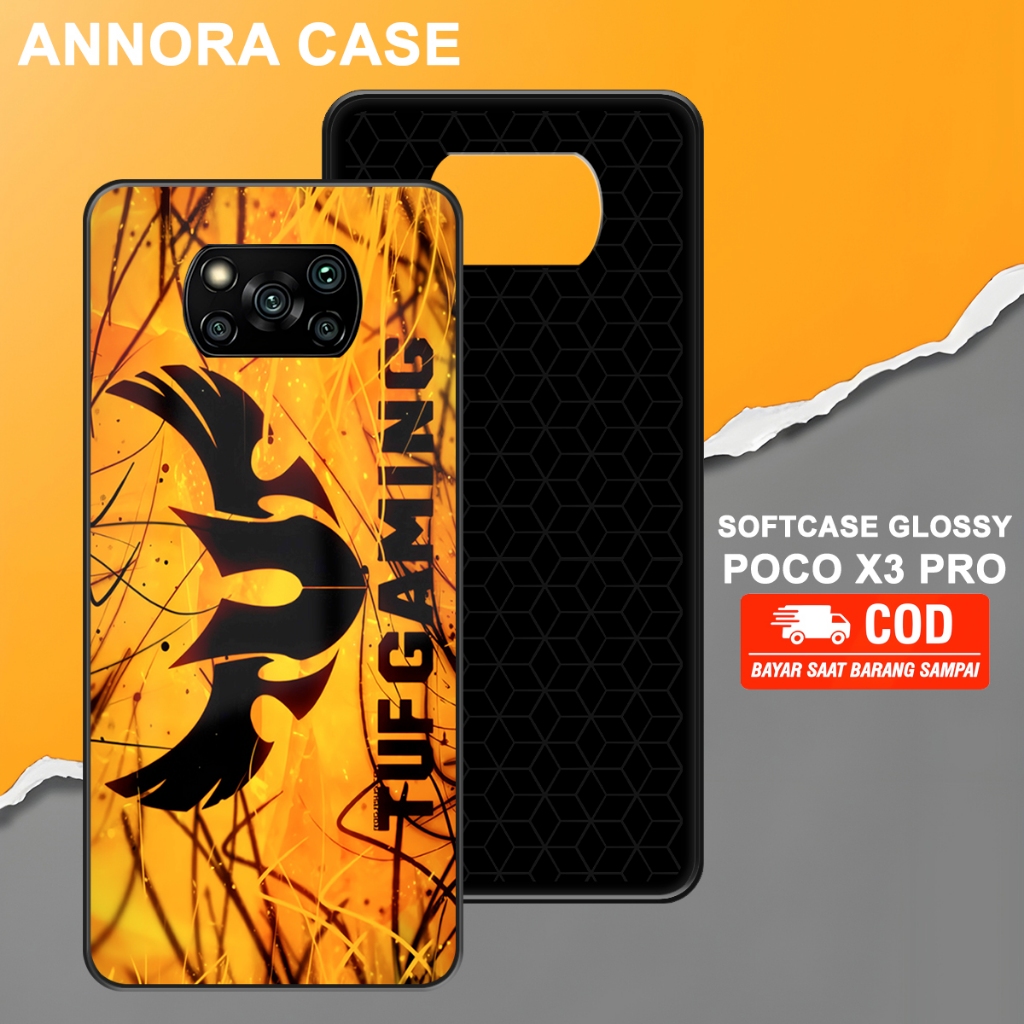 Softcase Glossy Motif Tuff Gaming Case Procamera Case anti jamur cocok untuk Poco X3 Pro X3 NFC Poco