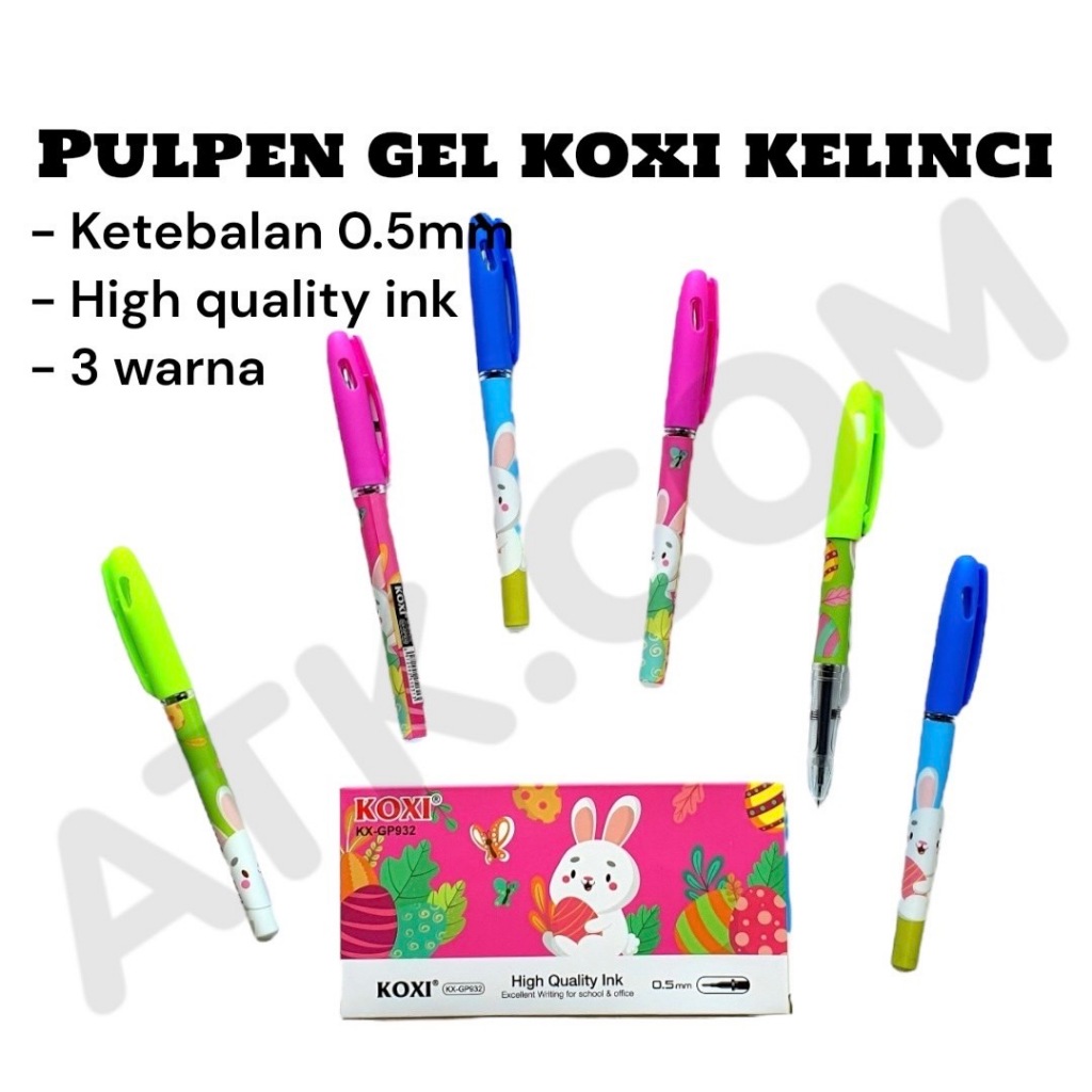 

Bolpen Gel Koxi Kelinci GP-932 (0.5mm) / Gel Pen (PCS)