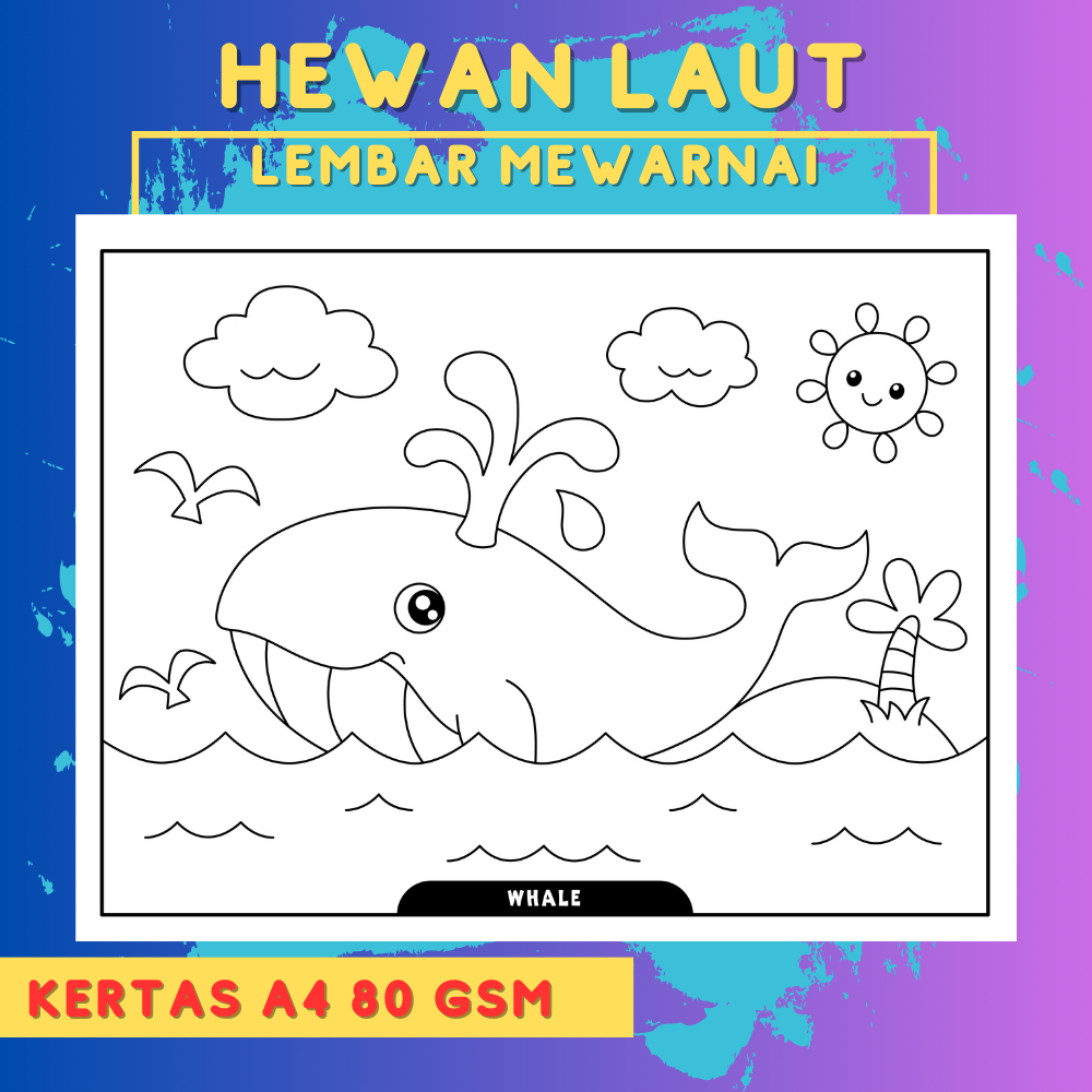 

DIY Coloring Page / Lembar Mewarnai Sketsa TEMA HEWAN LAUT A4