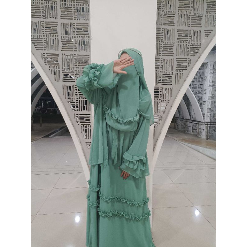 Gamis set terbaru gamis set kekinian gamis set lebaran gamis set outer