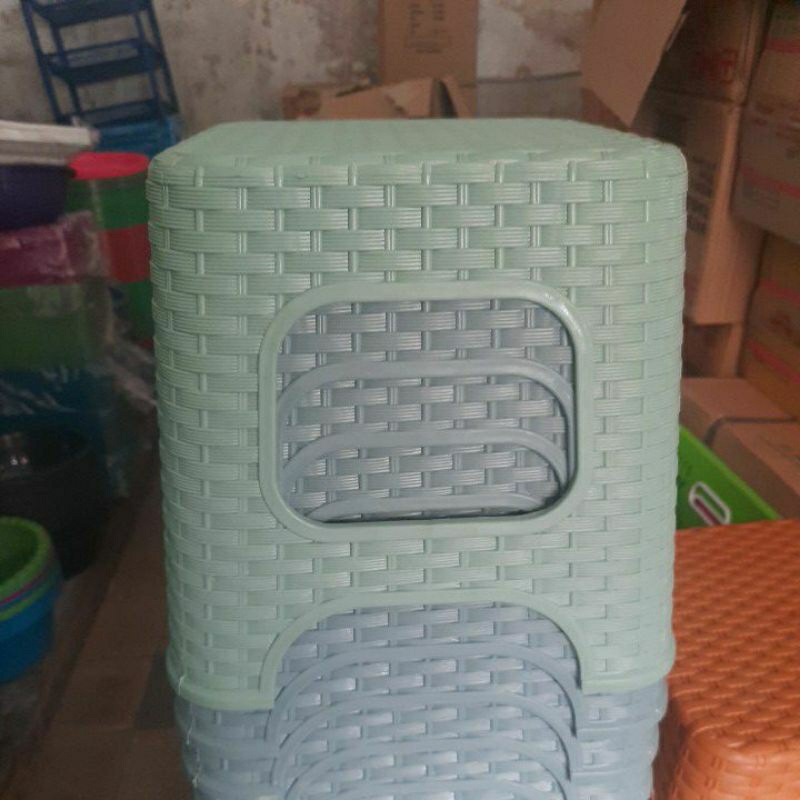 Kursi Mini Plastik Motif Rotan / Kursi Mini / Kursi Kecil / Kursi Rotan Kecil / Kursi Dapur / Kursi 