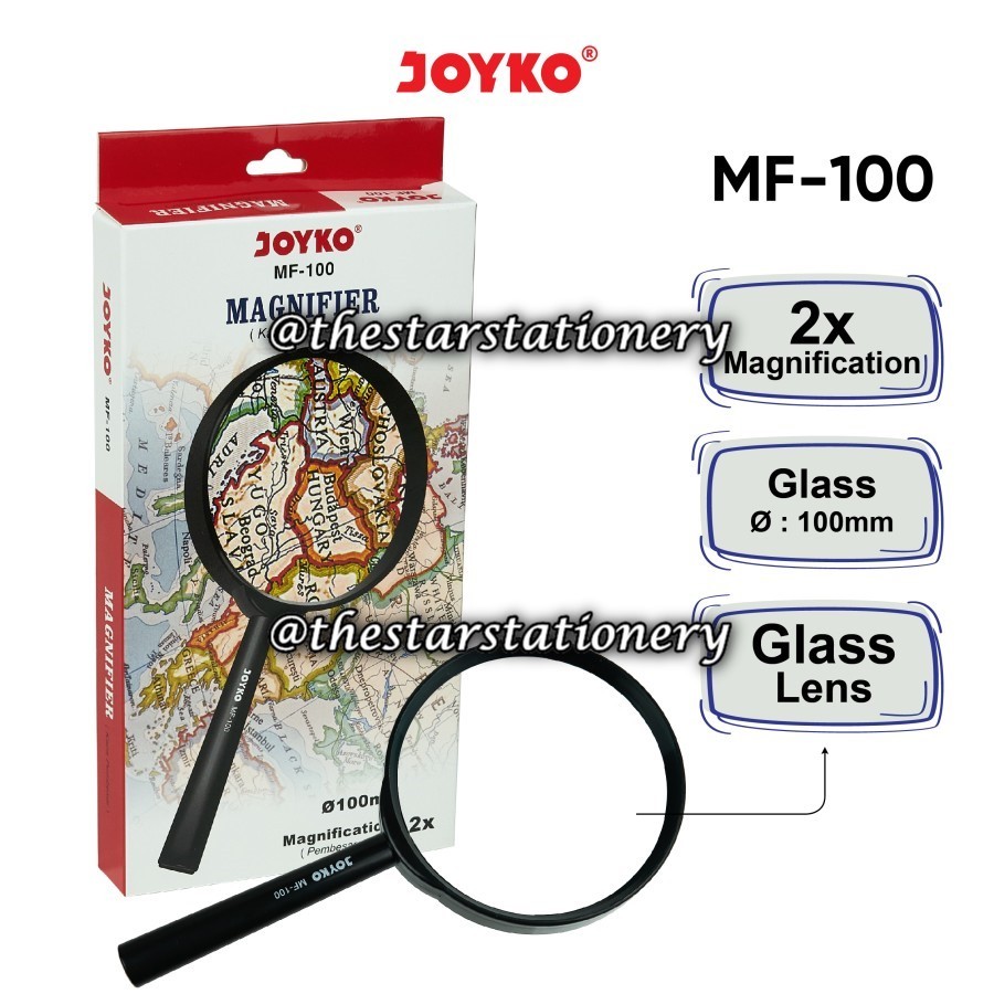 

(1 Biji) GROSIR Kaca Pembesar Joyko MF-100 / Kaca Pembesar Magnifier Joyko MF100 / Joyko MF 100.