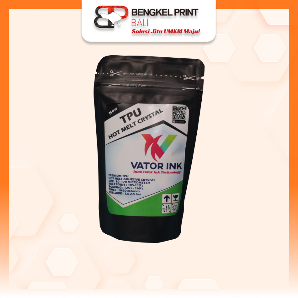 

Hotmelt Premium Vator 250gr Powder Crystal Adhesive | Strong Bond | Sablon plastisol