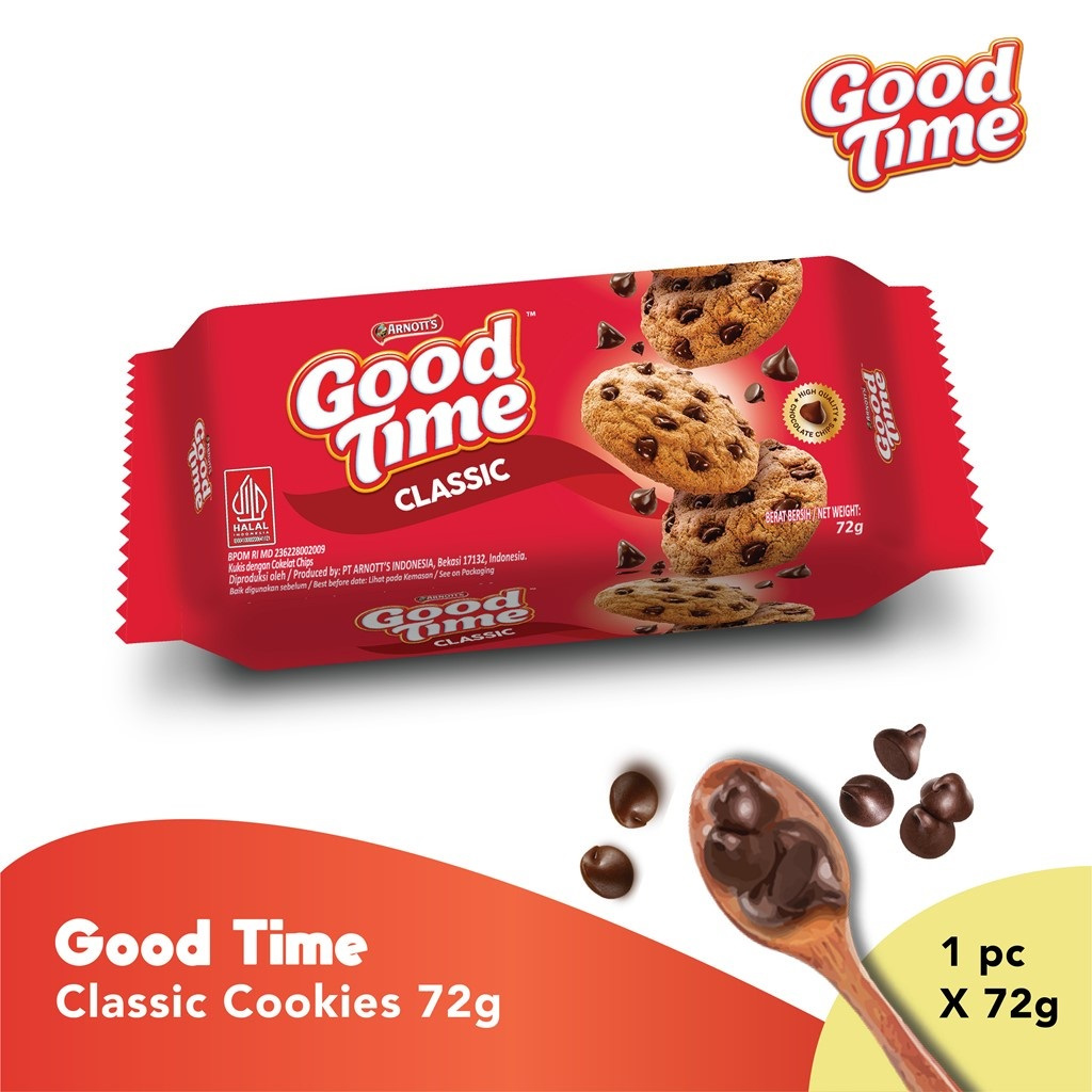 

Good Time Classic Chocochips | Choco Dip Cookies 72 gr