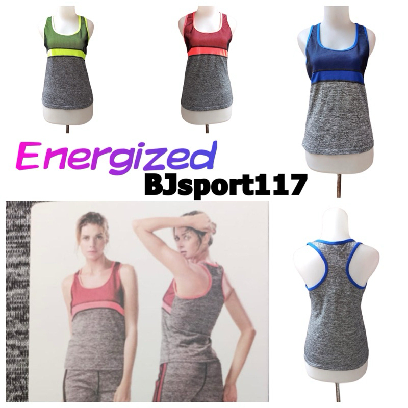 BJsport117 baju singlet sport olahraga energized M L