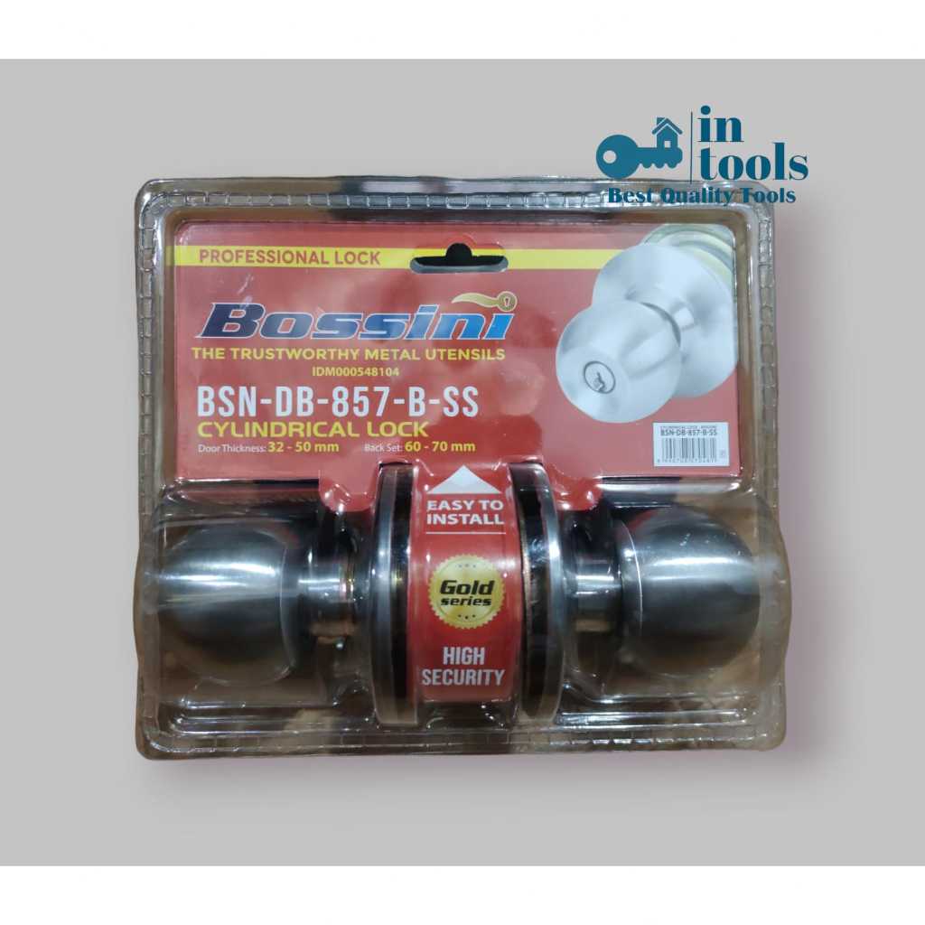 Kunci Pintu Bulat Kamar Mandi / Kunci Set Pintu Bulat Bossini 857