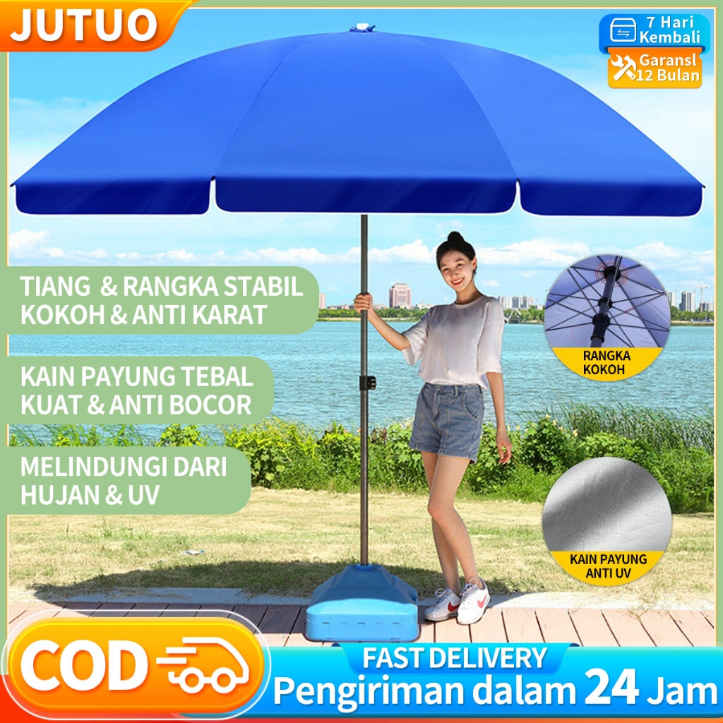 Payung pantai 280CM/ Payung Cafe / Payung Tenda Pelangi 180-280cm.