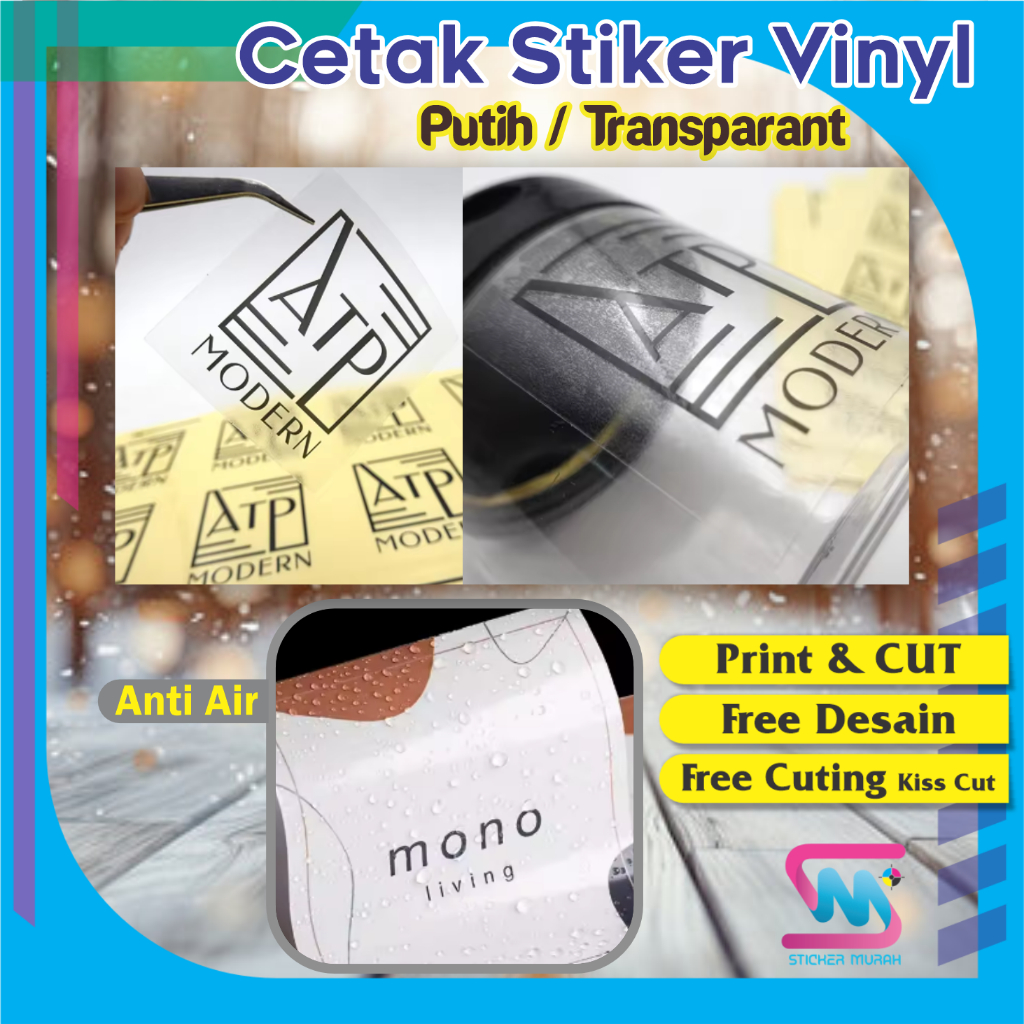 

Stiker Murah Bandung - Cetak Print Sticker Vinyl Transparan & Non Transparan Anti Air Anti Panas