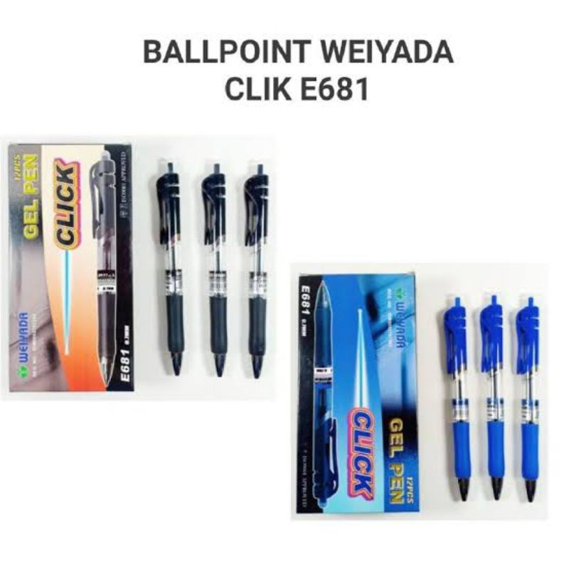 

Ballpoint/pulpen Weiyada Click E681 per pcs