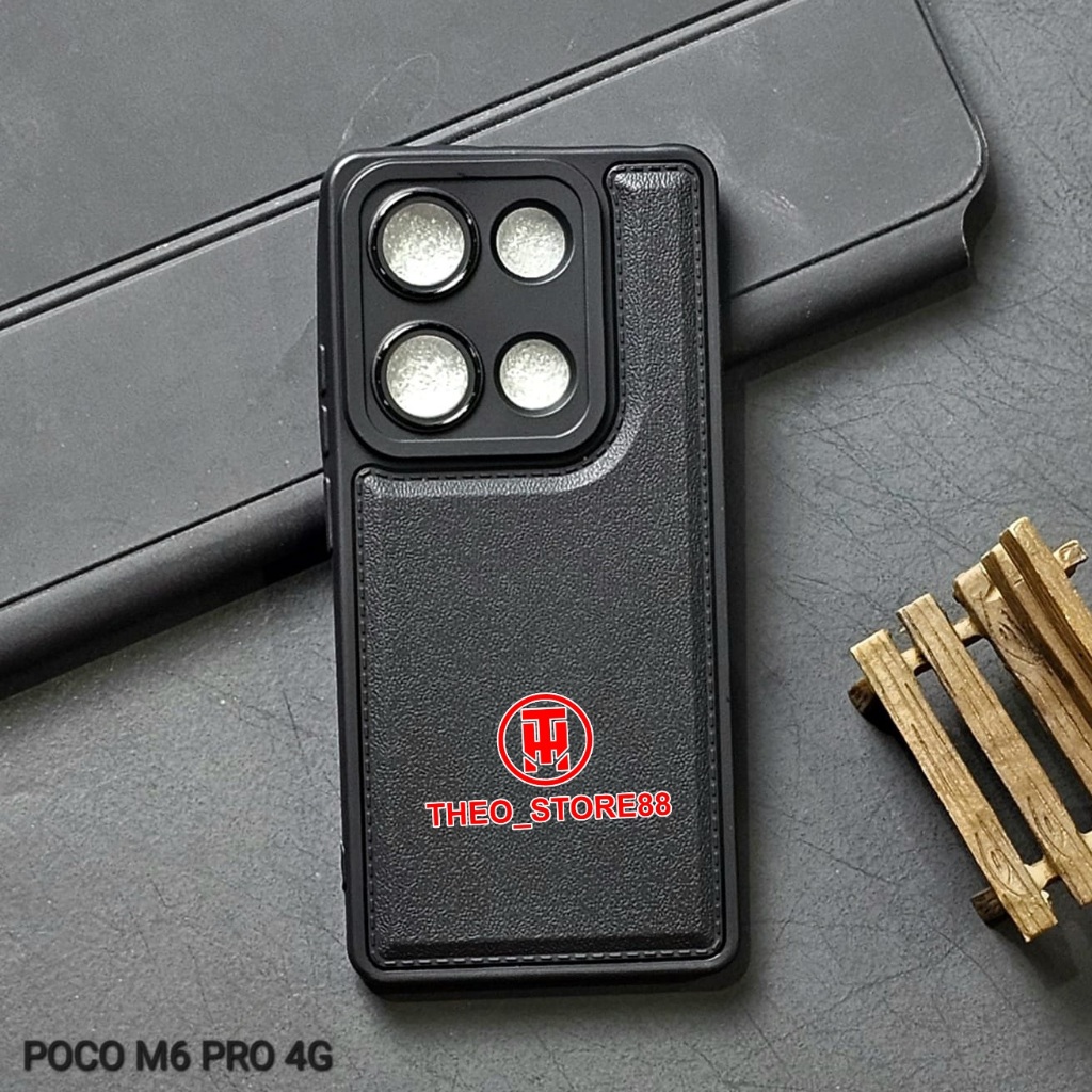 POCO M6 PRO 4G CASE LEATHER PRO BLACK POCO M6 PRO 4G