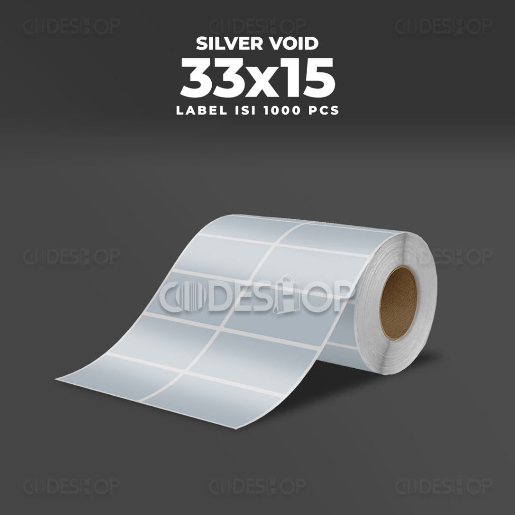 

Label Silver Void 33x15mm 33 x 15 Stiker Hologram 33x15 mm Segel Garansi