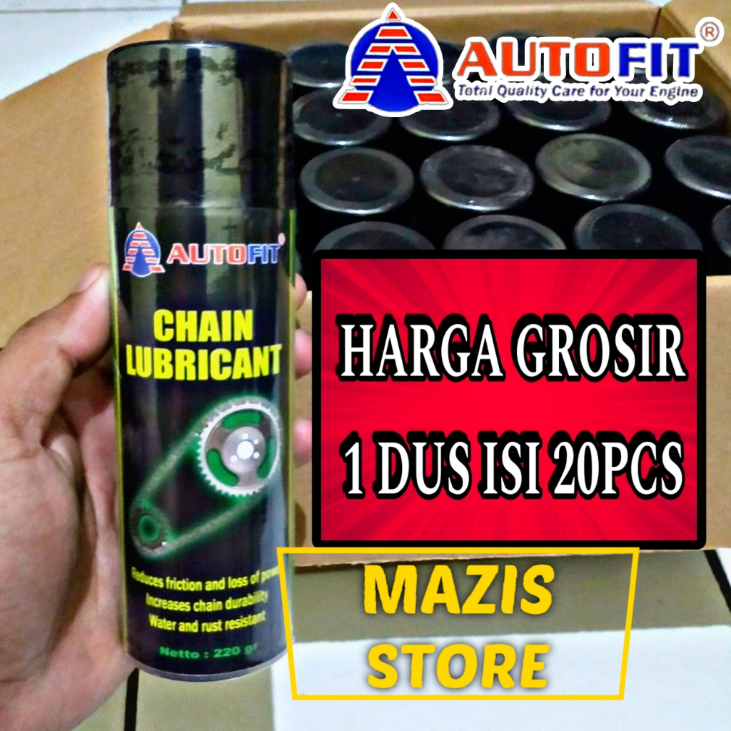 GROSIR 1DUS HARGA BENGKEL Chain Lubricant 220gr Pelumas Rantai Motor Sepeda Minyak Rante
