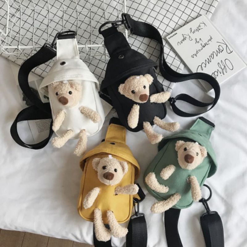tas selempang boneka lucu/waist bag boneka/tas pinggang boneka lucu/tas fashion Korea